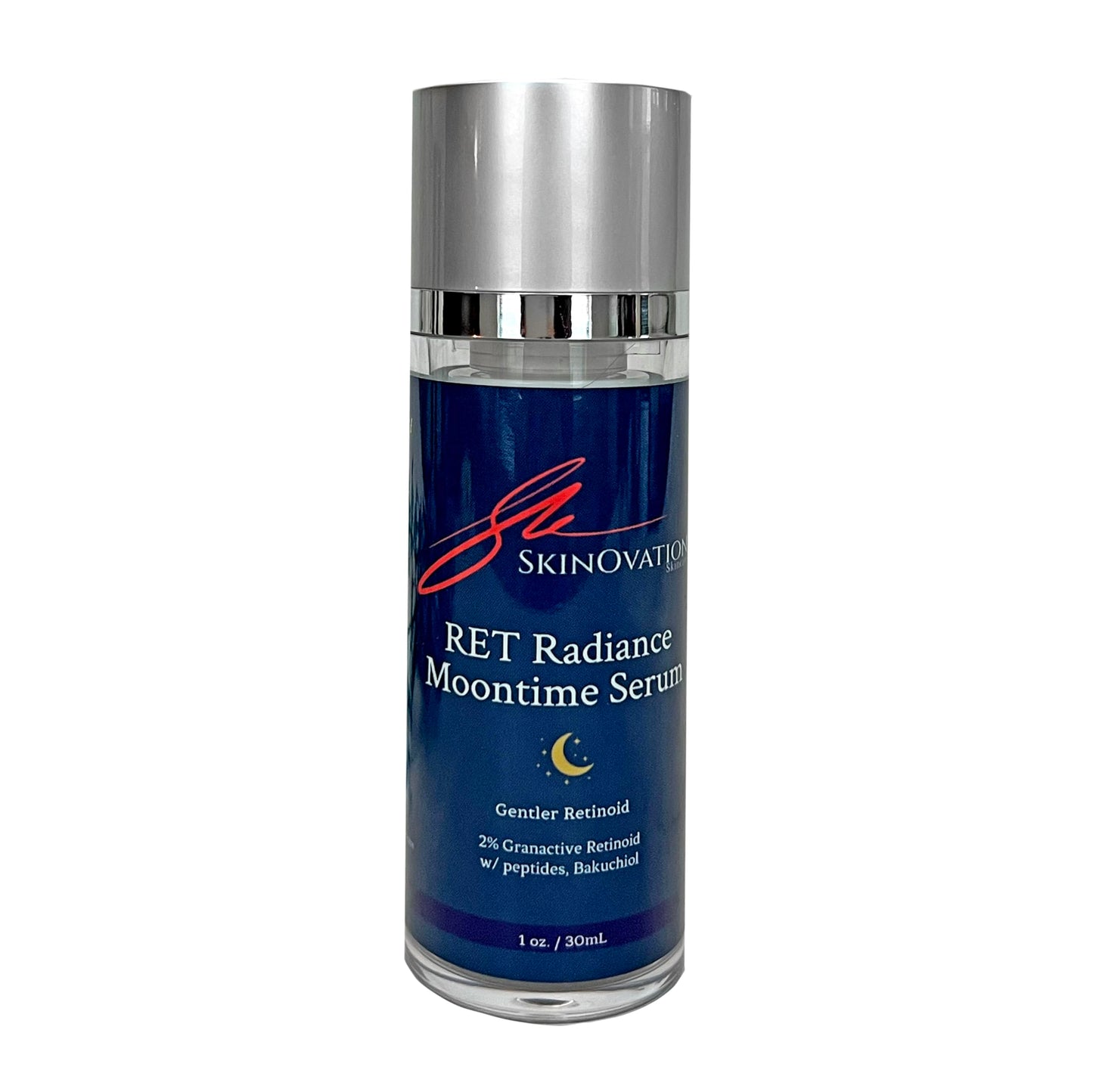 Skinovation RET Radiance Moontime Serum, 1 oz – Gentle Retinoid with 2% Hydroxypinacolone Retinoate, Matrixyl™ 3000 Peptides, Bakuchiol & Niacinamide – Anti-Aging, Fragrance-Free, Alcohol-Free